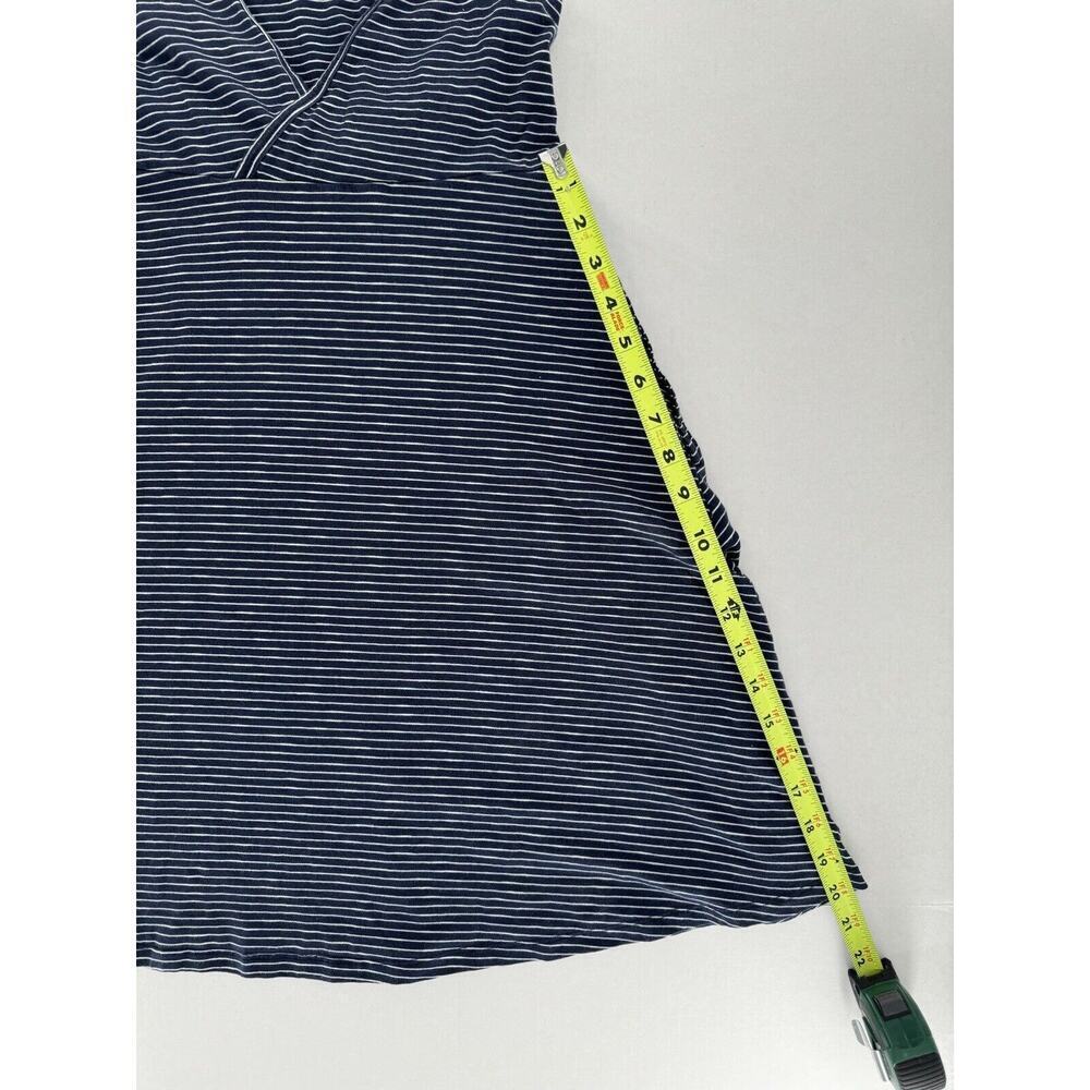 Toad & Co Dress Size Small Organic Cotton Striped V Neck Back Outdoor Casual​​ - Picture 9 of 13
